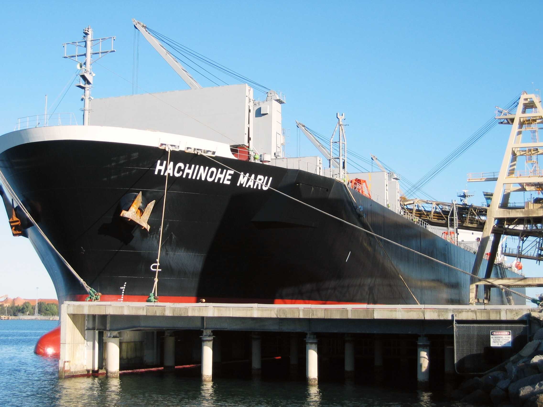 Bulk carrier loading at Port of Bunbury